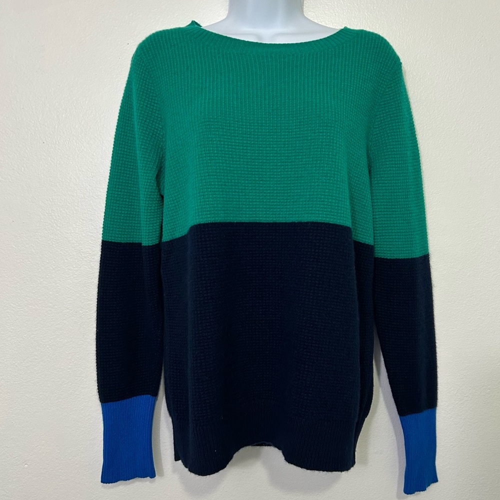 J. Crew Womens Size Large Cashmere Sweater Colorblock